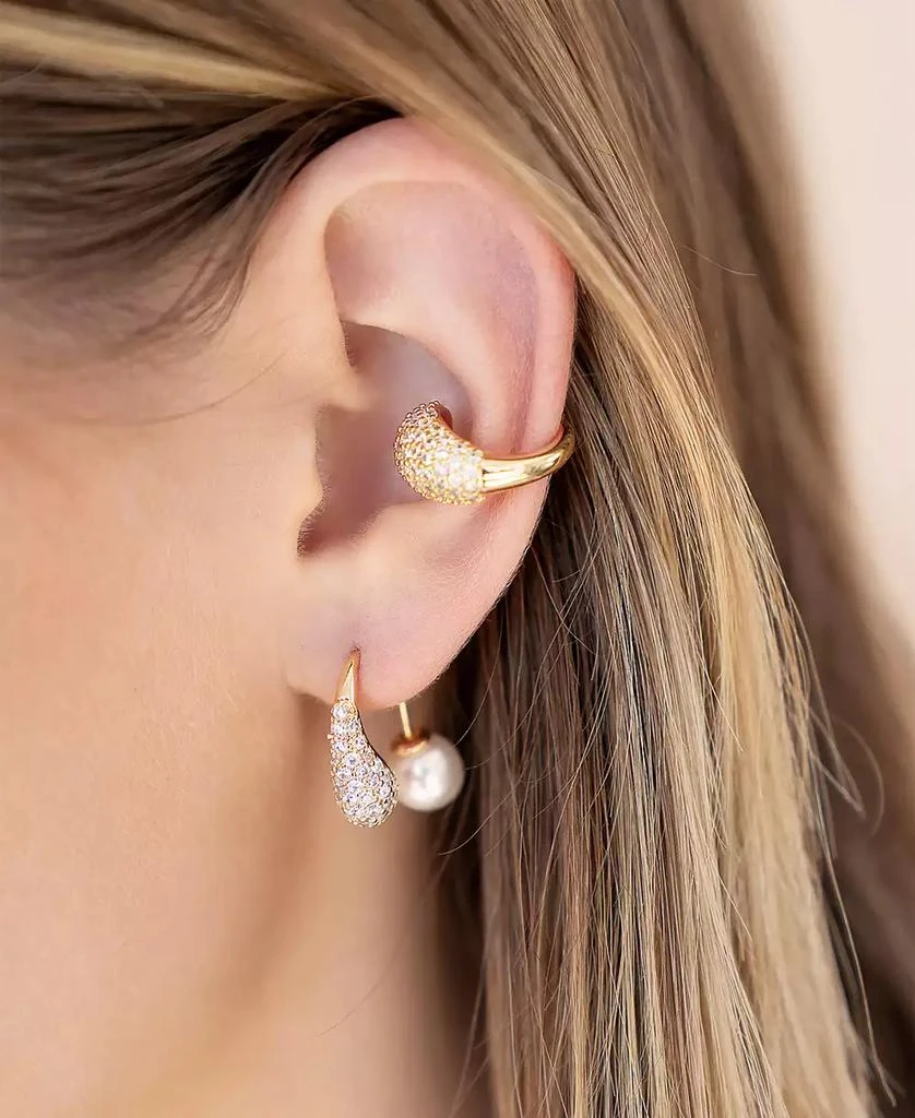 Hooked Pave and Mother of Pearl Drop Earrings 商品