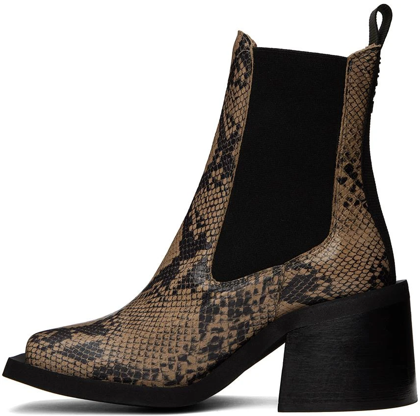 商品Ganni|Brown Snake Chelsea Boots,价格¥1169,第3张图片详细描述