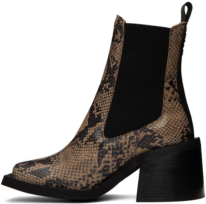 商品Ganni|Brown Snake Chelsea Boots,价格¥3494,第5张图片详细描述