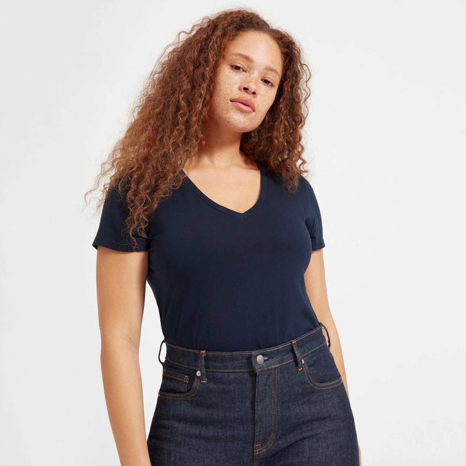 商品Everlane|纯棉V领T恤,价格¥133-¥148,第1张图片