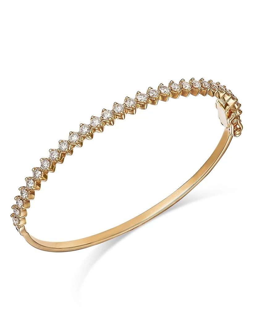 商品Moon & Meadow|14K Yellow Gold Lab Grown Diamond Bangle Bracelet,价格¥24957,第1张图片