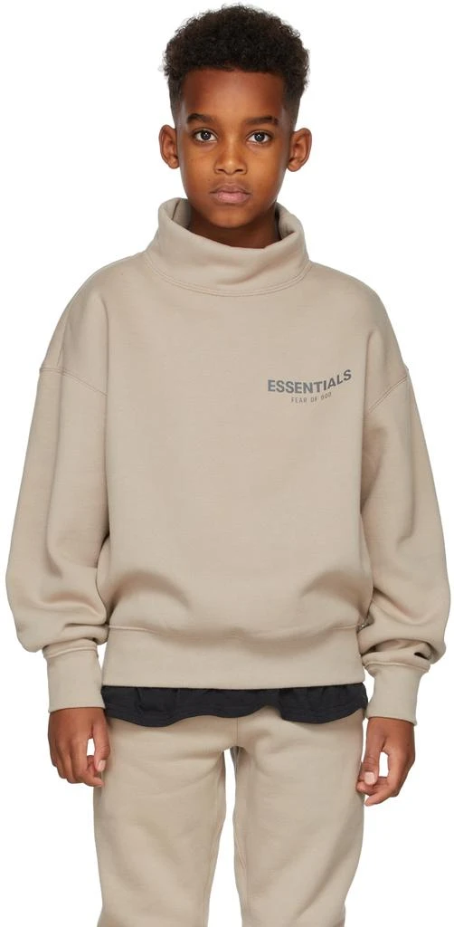 商品Essentials|Kids Tan Mock Neck Sweatshirt,价格¥330,第2张图片详细描述