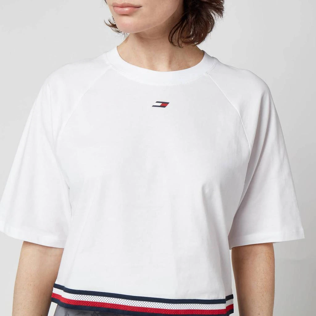 商品Tommy Hilfiger|Tommy Sport Women's Relaxed Crew Neck T-Shirt - Th Optic White,价格¥154,第4张图片详细描述