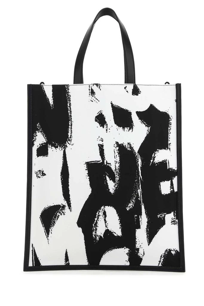商品Alexander McQueen|Alexander McQueen Graffiti Logo Printed Tote Bag,价格¥4985,第2张图片详细描述