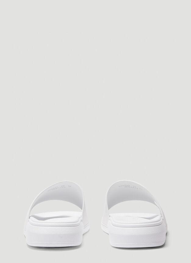 商品Alexander McQueen|Slider Logo Sandals in White,价格¥1038,第6张图片详细描述