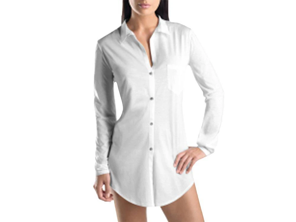 商品Hanro|Cotton Deluxe Boyfriend Sleepshirt,价格¥1588,第1张图片详细描述