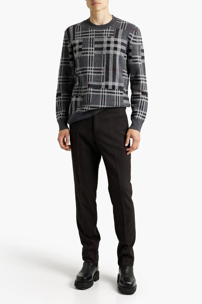 商品Burberry|Checked jacquard-knit cashmere sweater,价格¥4441,第2张图片详细描述