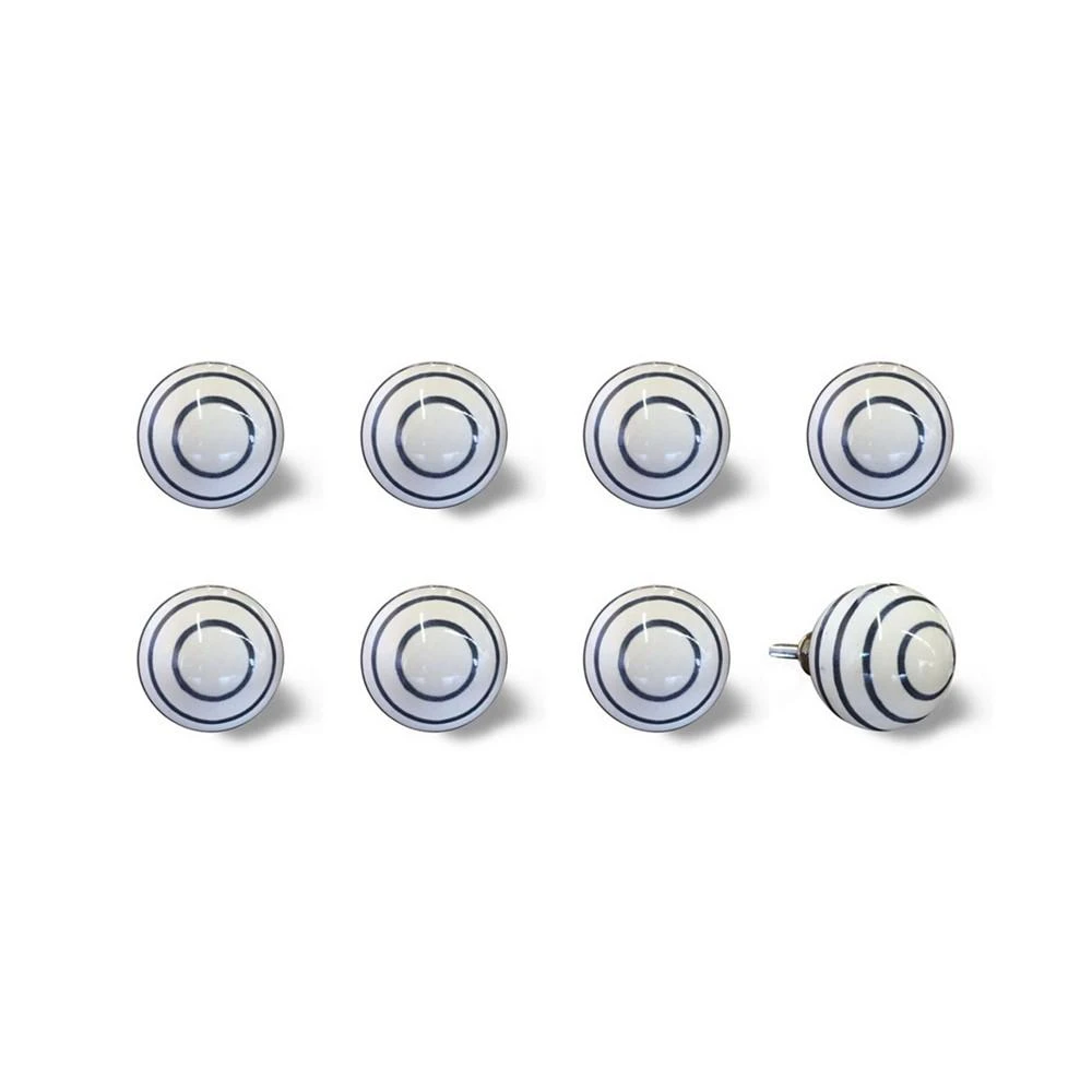 商品KNOB-IT|Handpainted Ceramic Knob Set of 8,价格¥521,第1张图片