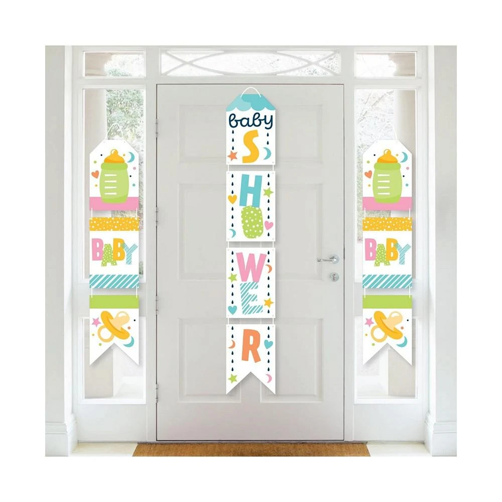 商品Big Dot of Happiness|Colorful Baby Shower - Hanging Vertical Paper Door Banners - Indoor Door Decor,价格¥157,第1张图片