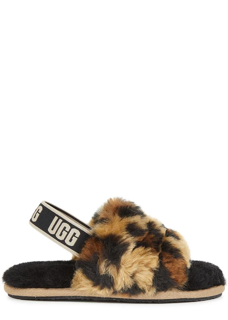 商品UGG|KIDS Fluff Yeah leopard-print shearling sliders (IT21-IT29),价格¥573,第3张图片详细描述