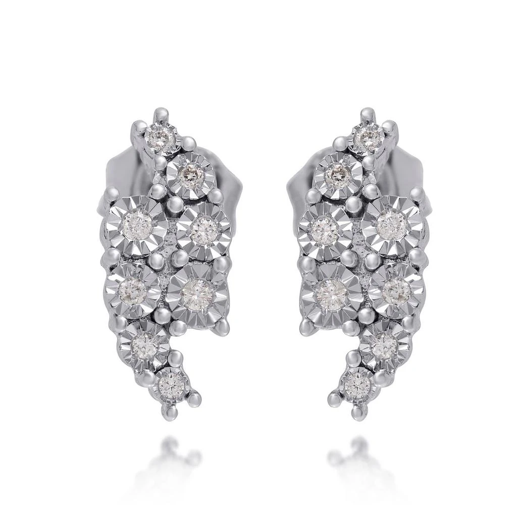 商品Bliss|Bliss By Damiani 18K White Gold, Diamond Cluster Drop Earrings 20087726,价格¥1956,第1张图片