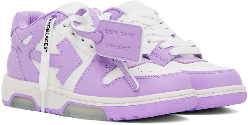 商品Off-White|Purple & White Out Of Office Sneakers,价格¥3049,第4张图片详细描述