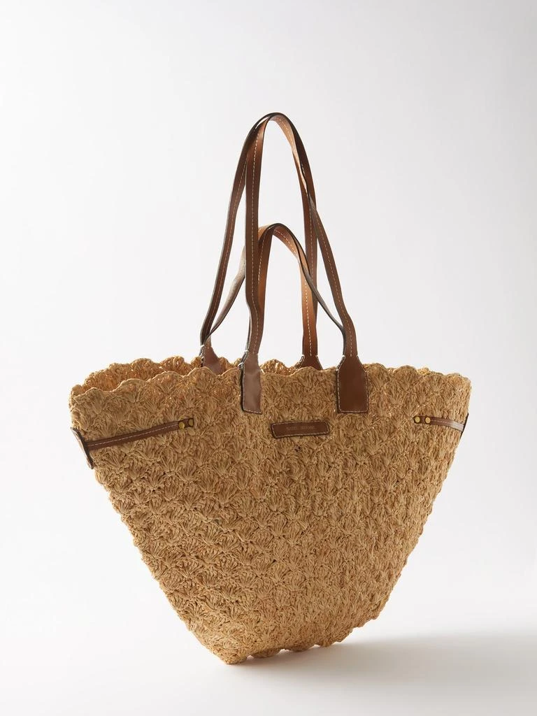 商品Isabel Marant|Coiba leather-trimmed raffia tote bag,价格¥3569,第4张图片详细描述