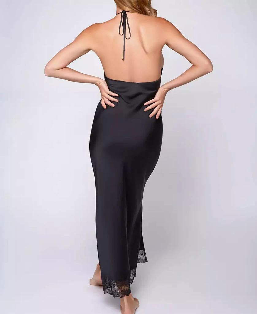 商品iCollection|Women's Silky Stretch Satin Halter Nightgown,价格¥592,第2张图片详细描述