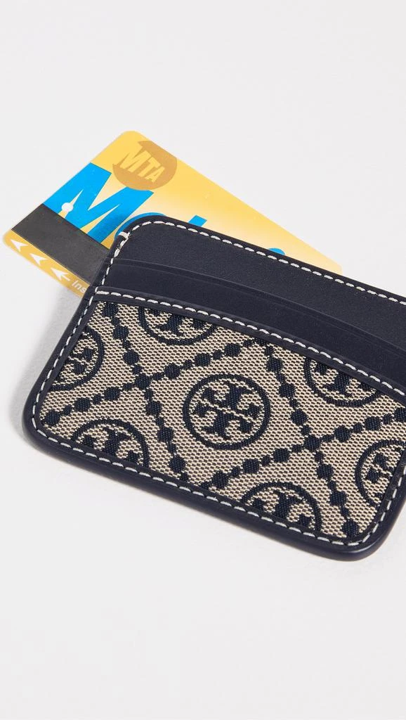 商品Tory Burch|Tory Burch 汤丽柏琦 T Monogram Jacquard Card Case,价格¥964,第3张图片详细描述