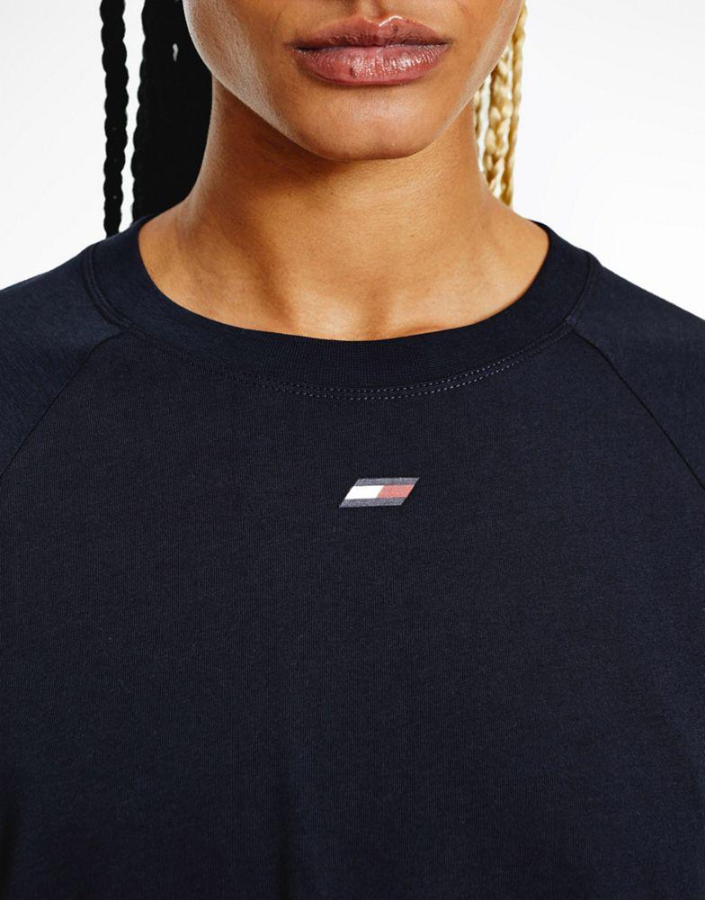 Tommy Hilfiger Sport relaxed logo hem tee in navy商品第4张图片规格展示