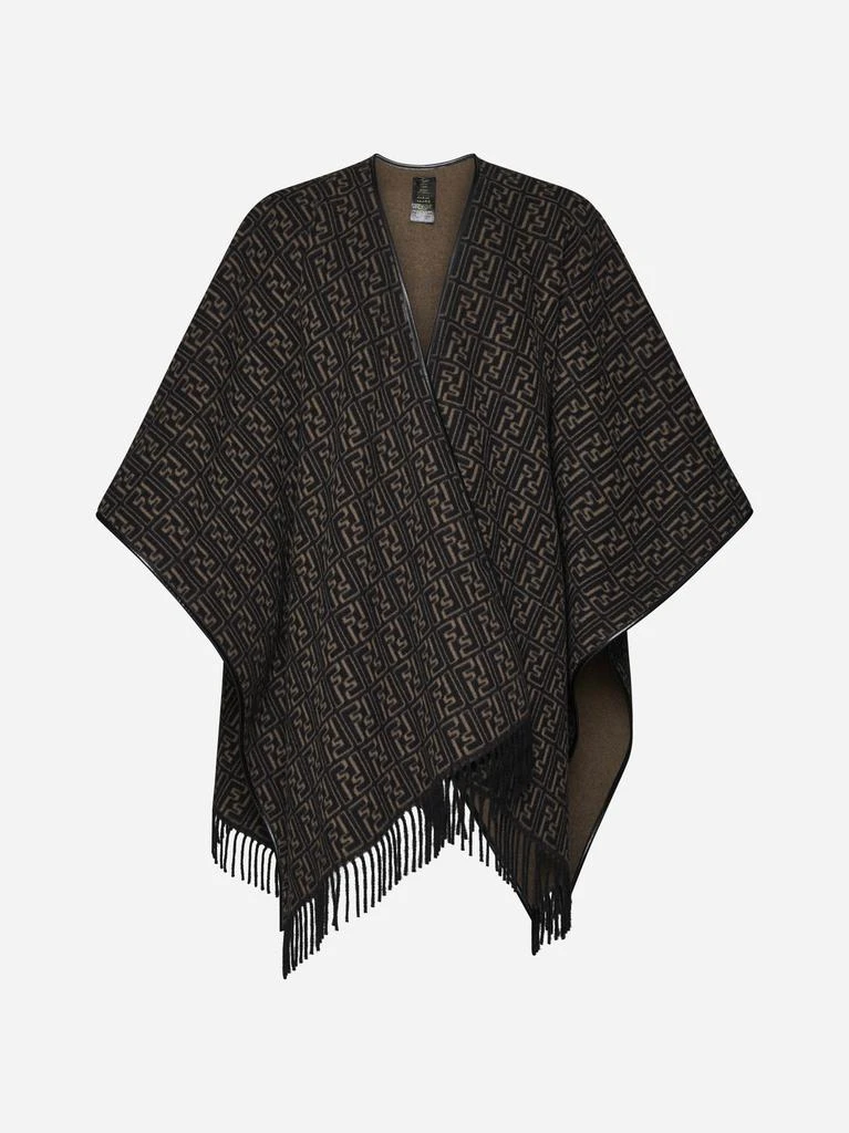 商品Fendi|FF wool reversible poncho,价格¥12255,第1张图片