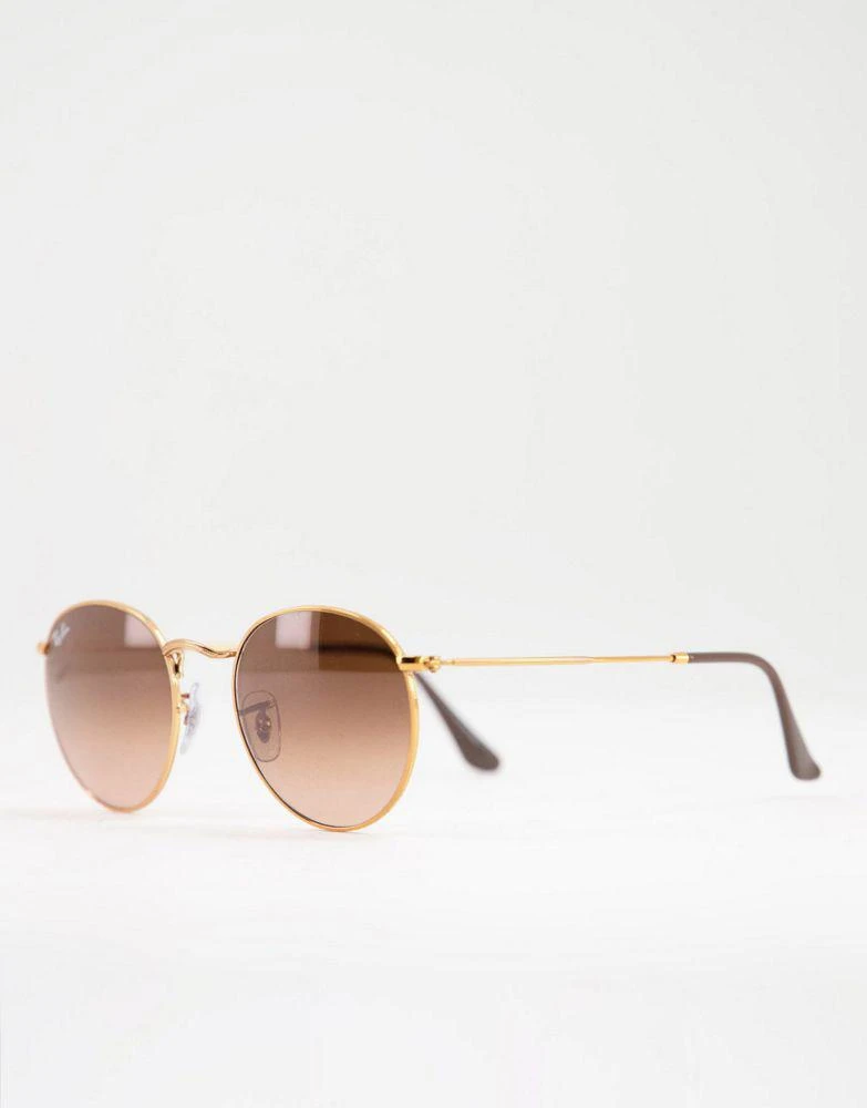 商品Ray-Ban|Ray-Ban round sunglasses in gold with brown lens,价格¥1455,第4张图片详细描述