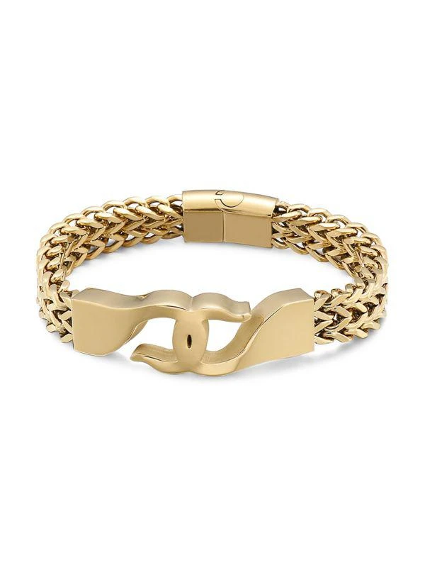 商品Eye Candy LA|Benjamin Goldtone Titanium Bracelet,价格¥367,第1张图片