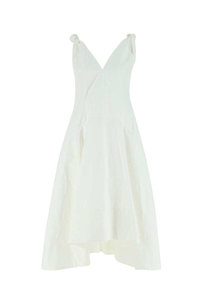 Bottega Veneta Knotted Compact Midi Dress商品第1张图片规格展示