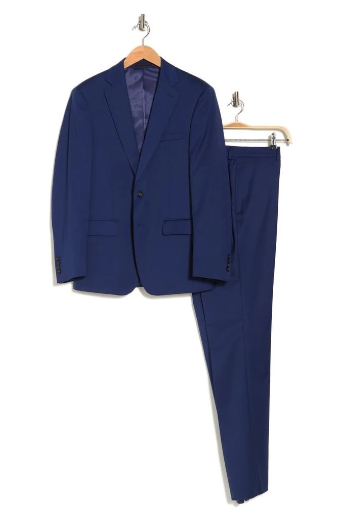 Mabry Blue Sharkskin Two Button Notch Lapel Slim Fit Suit 商品
