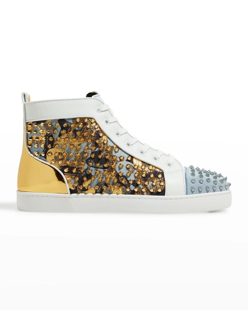 商品Christian Louboutin|Men's Louis Orlato Flat Spike High-Top Sneakers,价格¥7931,第1张图片