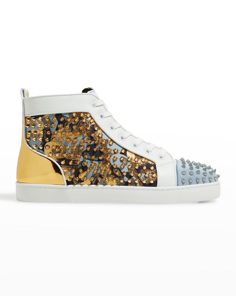 商品Christian Louboutin|Men's Louis Orlato Flat Spike High-Top Sneakers,价格¥10268,第1张图片