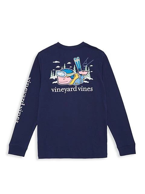 商品Vineyard Vines|Little Boy's &amp; Boy's Ski Whale Glow-In-The-Dark Long-Sleeve T-Shirt,价格¥148,第3张图片详细描述