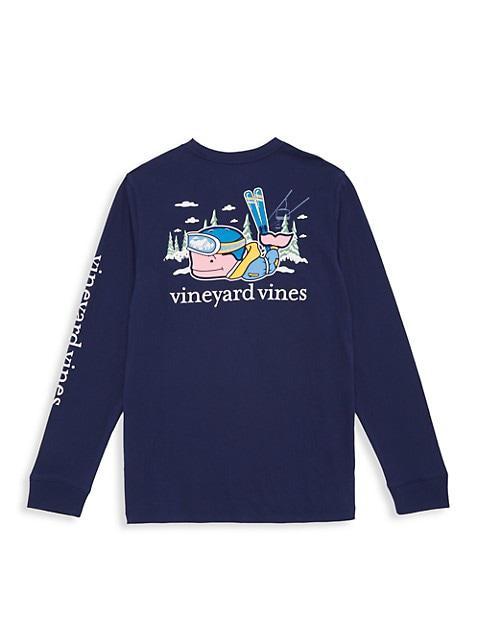 商品Vineyard Vines|Little Boy's & Boy's Ski Whale Glow-In-The-Dark Long-Sleeve T-Shirt,价格¥239,第5张图片详细描述