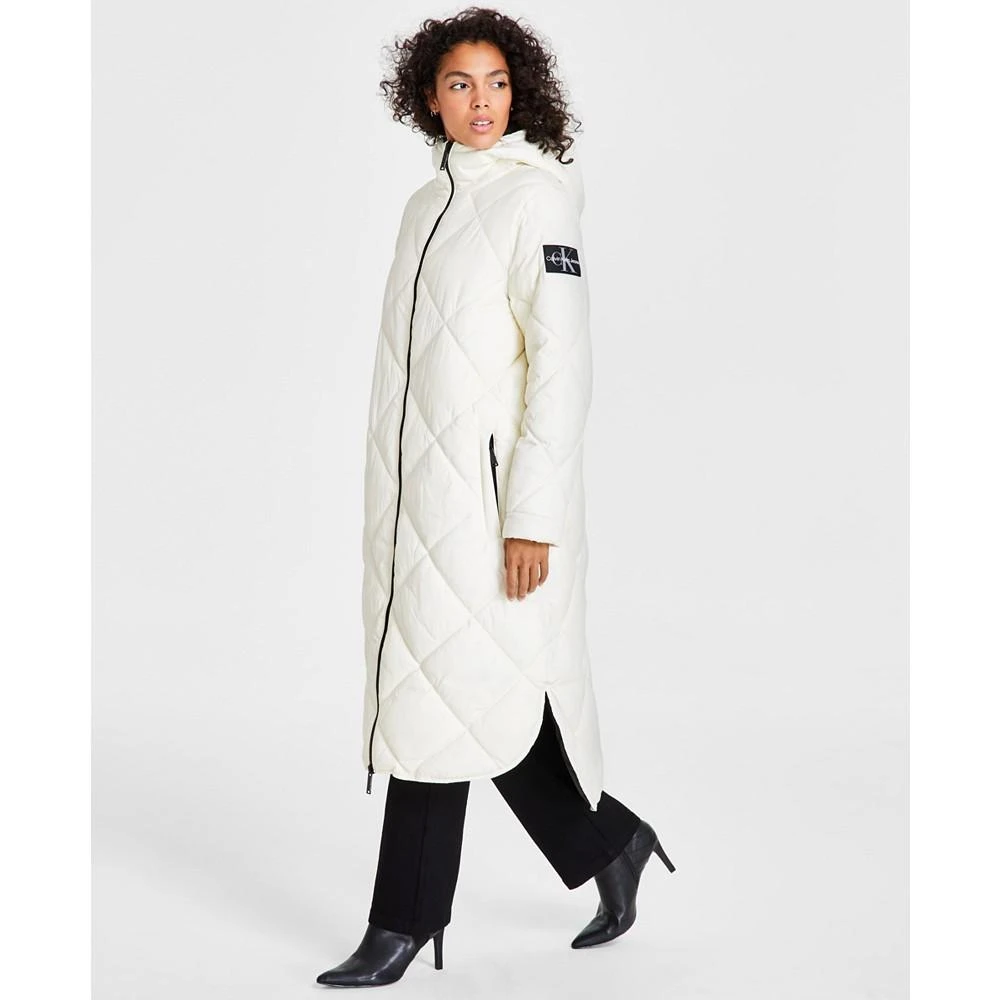 商品Calvin Klein|Women's Cire Drama Hooded Longline Puffer Jacket,价格¥1109,第4张图片详细描述