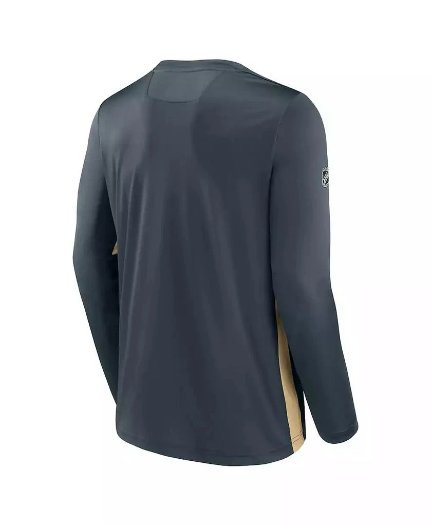 商品Fanatics|Men's Gray Vegas Golden Knights Authentic Pro Rink Performance Long Sleeve T-Shirt,价格¥411,第2张图片详细描述