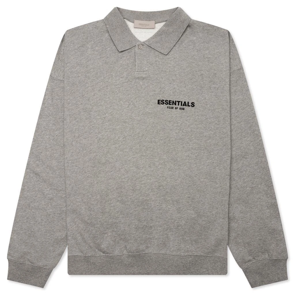 商品Essentials|L/S Polo - Dark Oatmeal,价格¥424,第1张图片