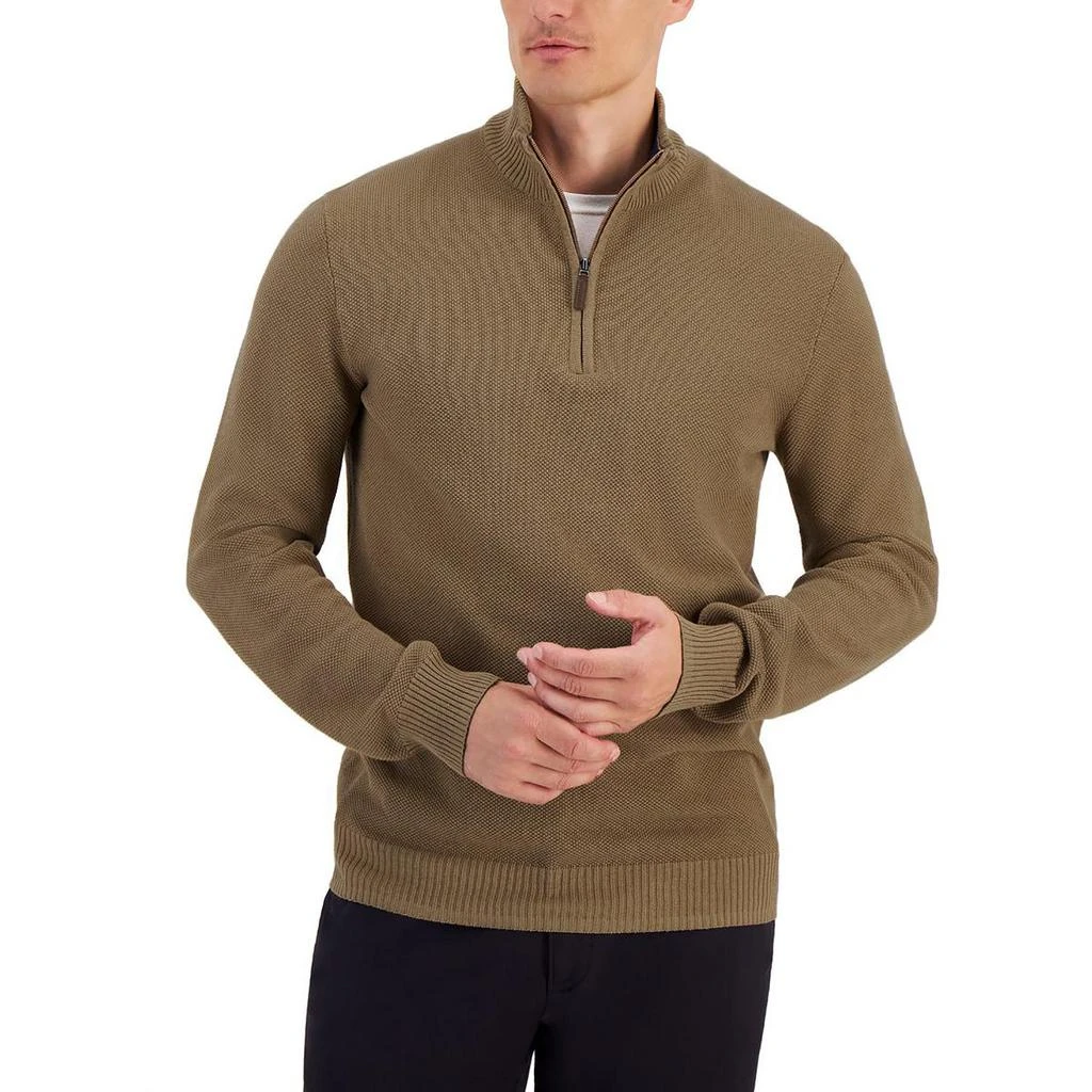 Club Room Mens Cotton 1/4 Zip Pullover Sweater 商品