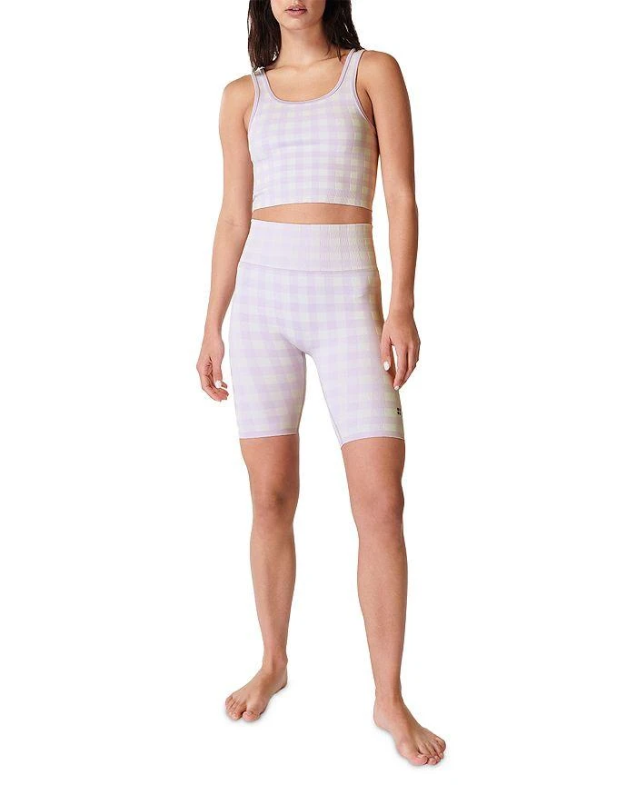 商品SWEATY BETTY|Gingham Seamless Crop Top,价格¥163,第3张图片详细描述