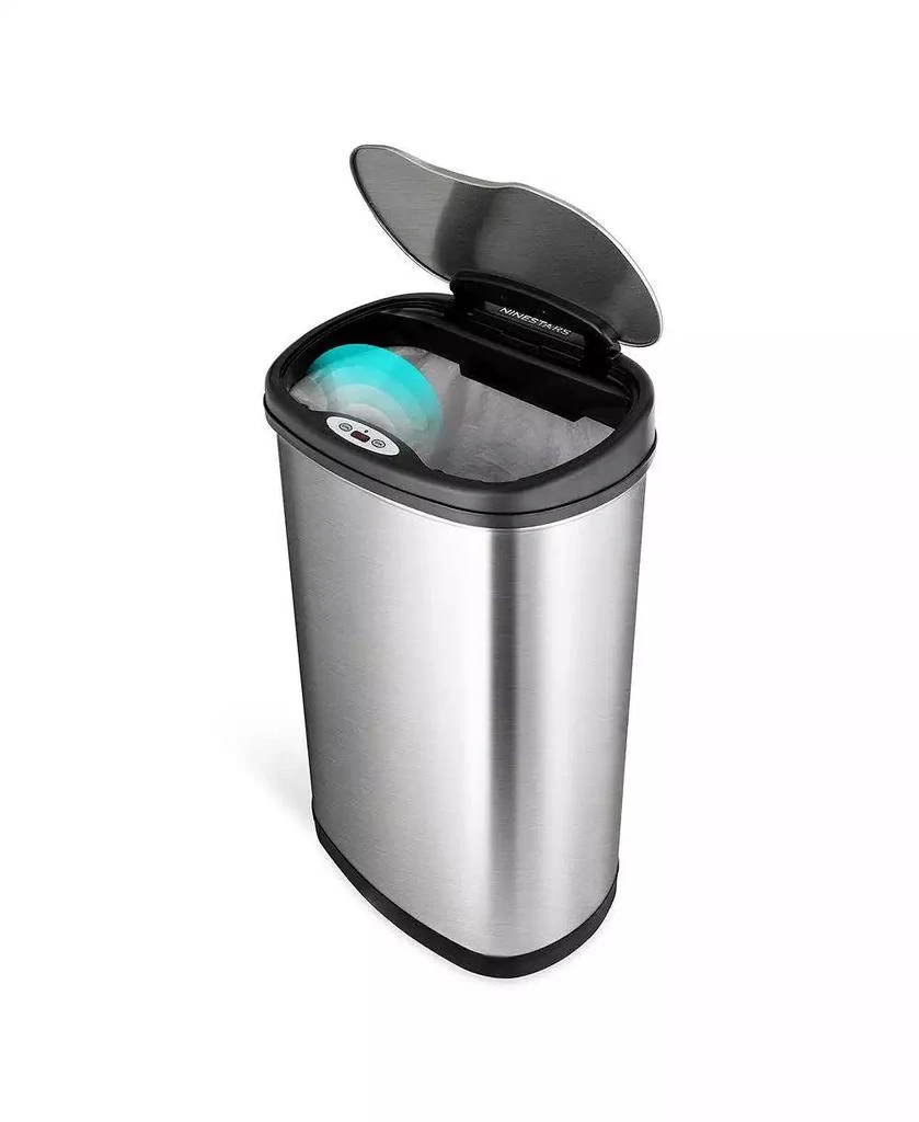 商品NINE STARS GROUP USA INC|Rectangular Motion Sensor Trash Can, 13.2 Gallon,价格¥784,第2张图片详细描述