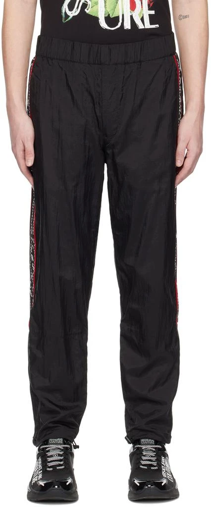 商品Versace|Black Grosgrain Trousers,价格¥1398,第1张图片