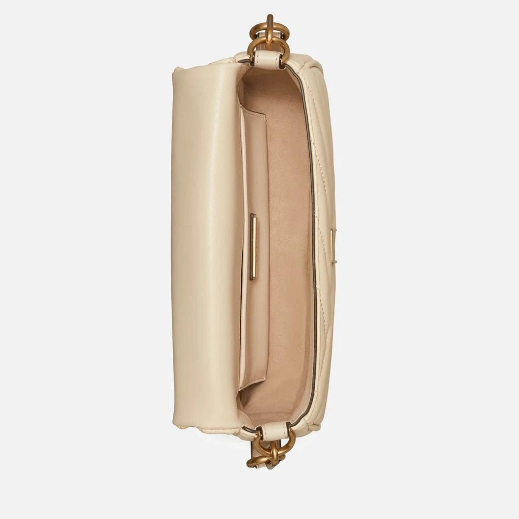 商品Tory Burch|Tory Burch Women's Kira Chevron Small Flap Shoulder Bag - New Cream,价格¥3609,第3张图片详细描述