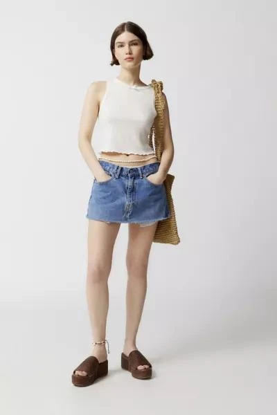 商品Urban Renewal|Urban Renewal Remade Levi’s® Low-Rise Denim Micro Mini Skirt,价格¥189,第3张图片详细描述