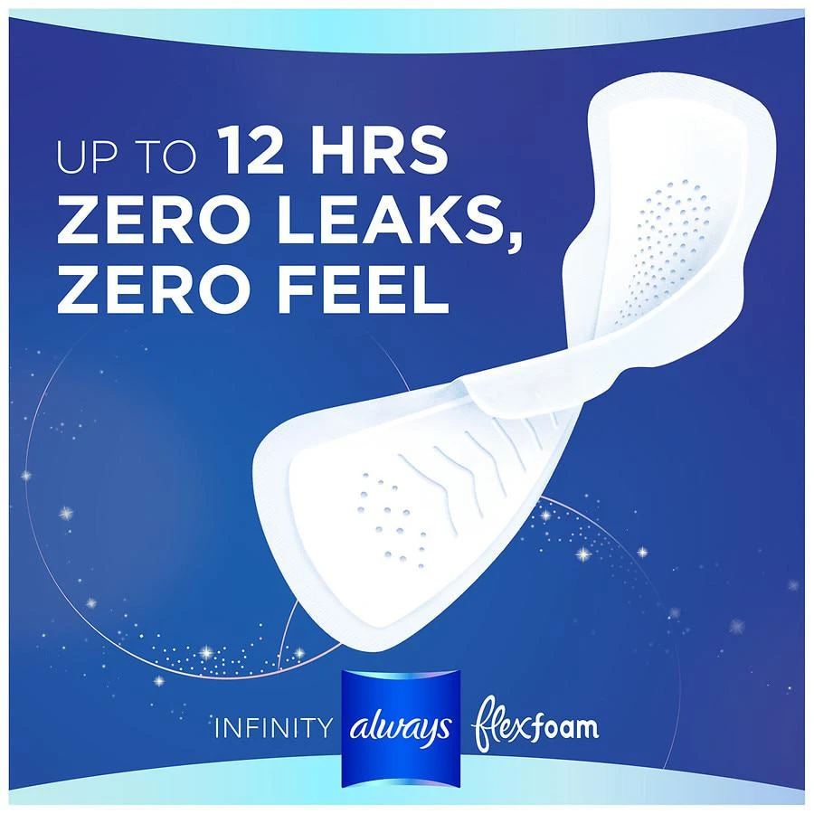 商品Always|Feminine Pads for Women with Wings, Overnight Unscented, Size 4 (38 ct),价格¥133,第2张图片详细描述