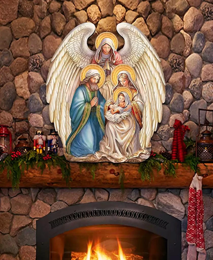 Nativity with Angel Christmas Wooden Door Decor Wall Decor G. DeBrekht 商品