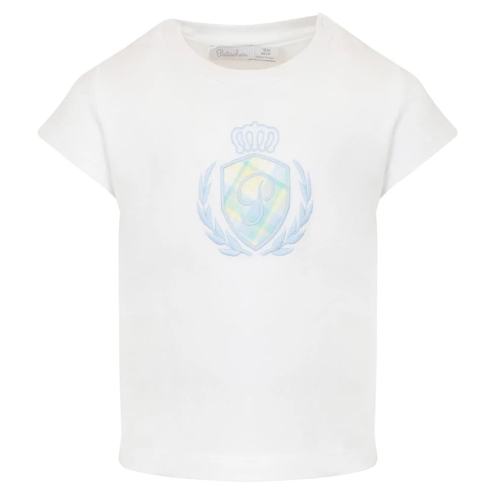 商品Patachou|White Signature Logo T Shirt,价格¥88,第1张图片