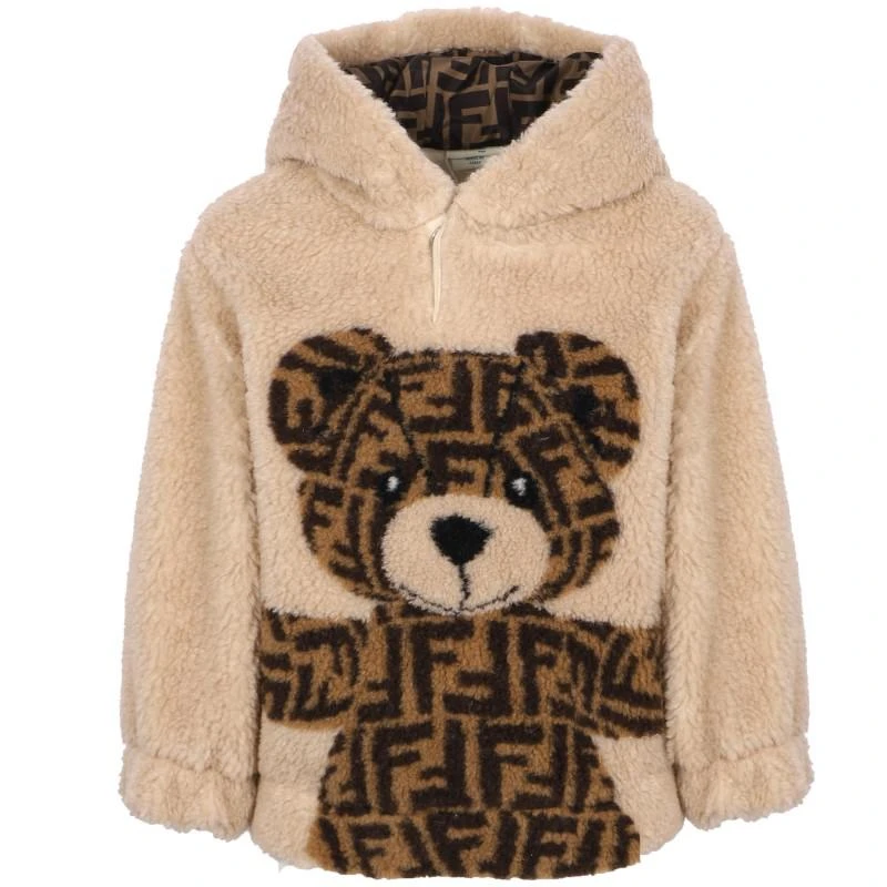 商品Fendi|Fendi bear babies beige wool sweatshirt and t shirt set,价格¥7004,第2张图片详细描述