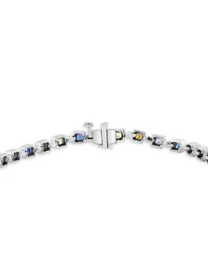 商品Effy|14K White Gold & Multi Stone Tennis Bracelet,价格¥17740,第2张图片详细描述