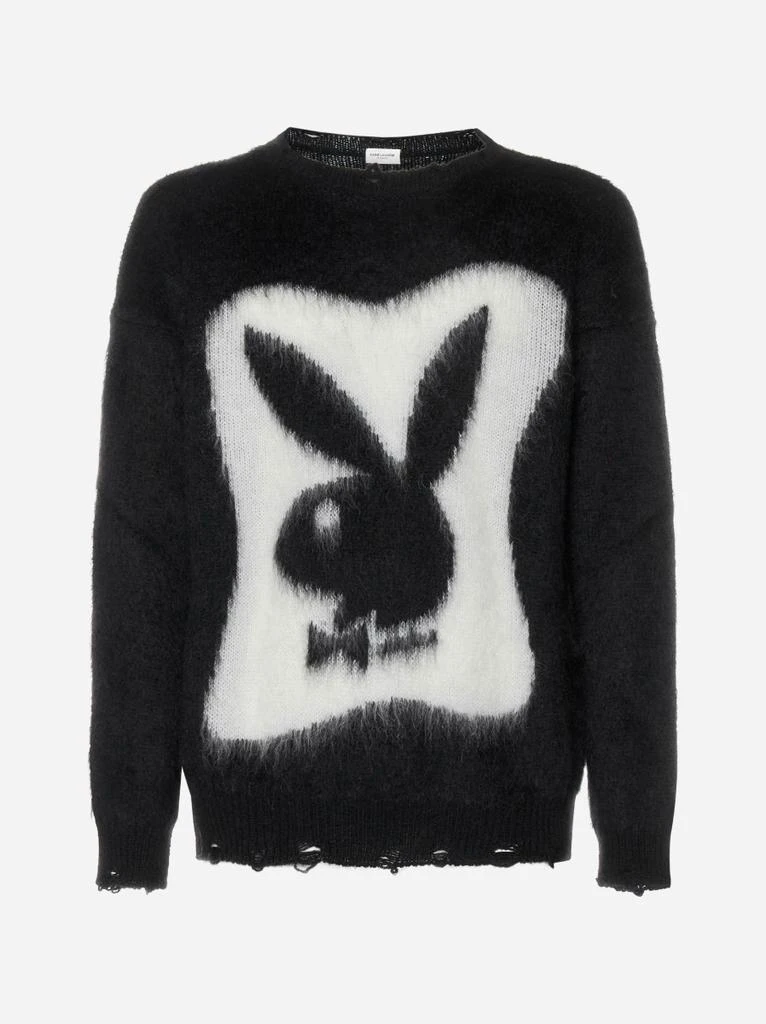 商品Yves Saint Laurent|Playboy 90s mohair-blend sweater,价格¥7430,第1张图片