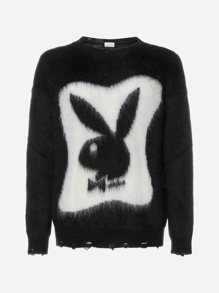 商品Yves Saint Laurent|Playboy 90s mohair-blend sweater,价格¥7152,第1张图片