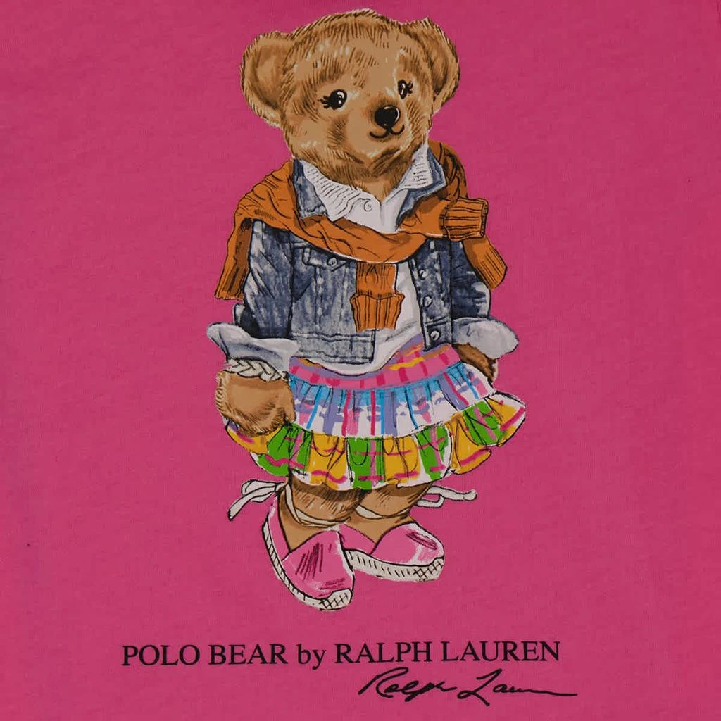 商品Ralph Lauren|Polo Ralph Lauren Kids Polo Bear Pink Cotton T-shirt, Size 3/3T,价格¥141,第3张图片详细描述