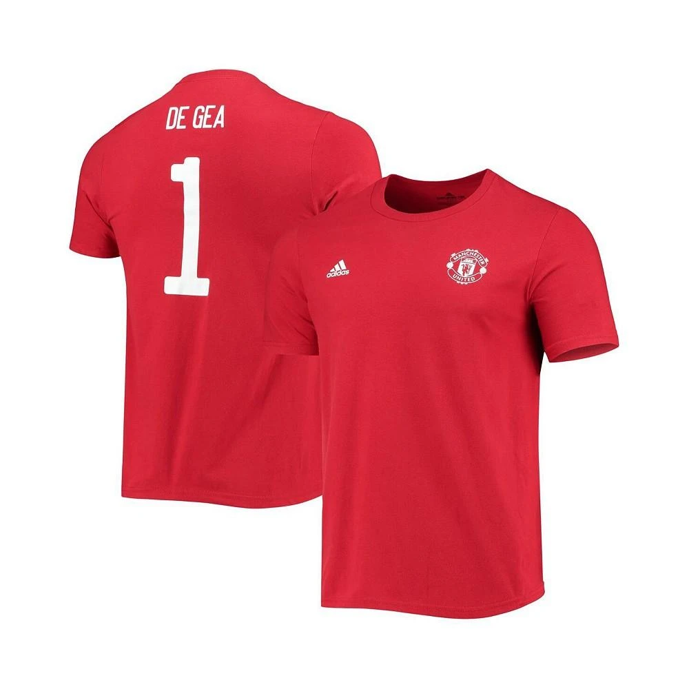 商品Adidas|Men's David De Gea Red Manchester United Amplifier Name and Number T-shirt,价格¥226,第2张图片详细描述