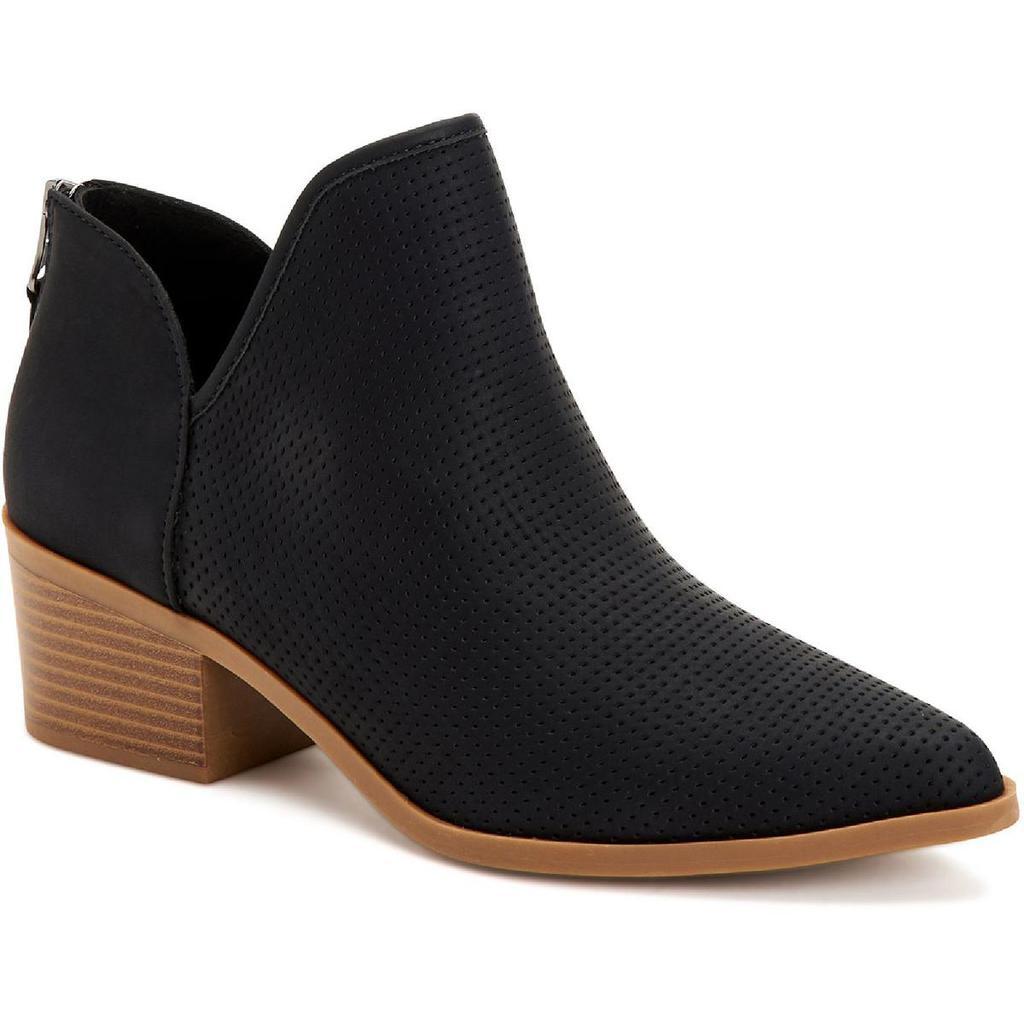 商品Style & Co|Style & Co. Womens Vincie Faux Leather Perforated Ankle Boots,价格¥119,第1张图片