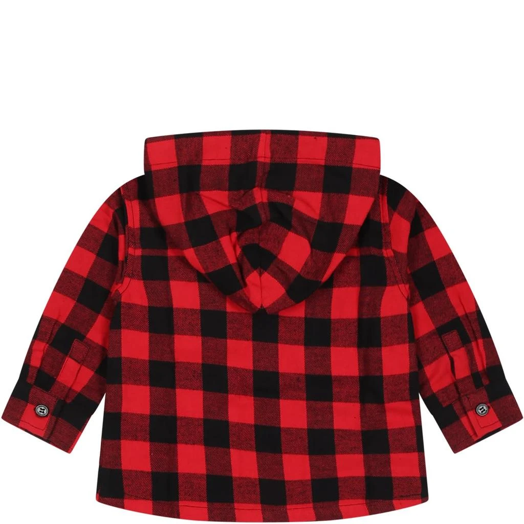 商品Moschino|Red Shirt For Baby Boy With Teddy Bear And Logo,价格¥1365,第2张图片详细描述