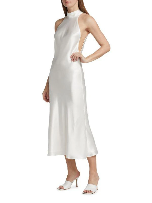 商品Galvan|Cova Satin Sleeveless Midi-Dress,价格¥3247,第3张图片详细描述